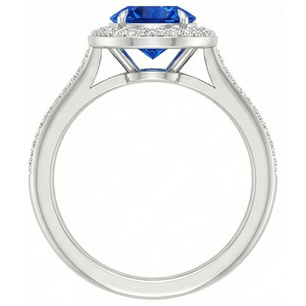 echter round diamant 1.50Karat ring mit Diamantbesatz