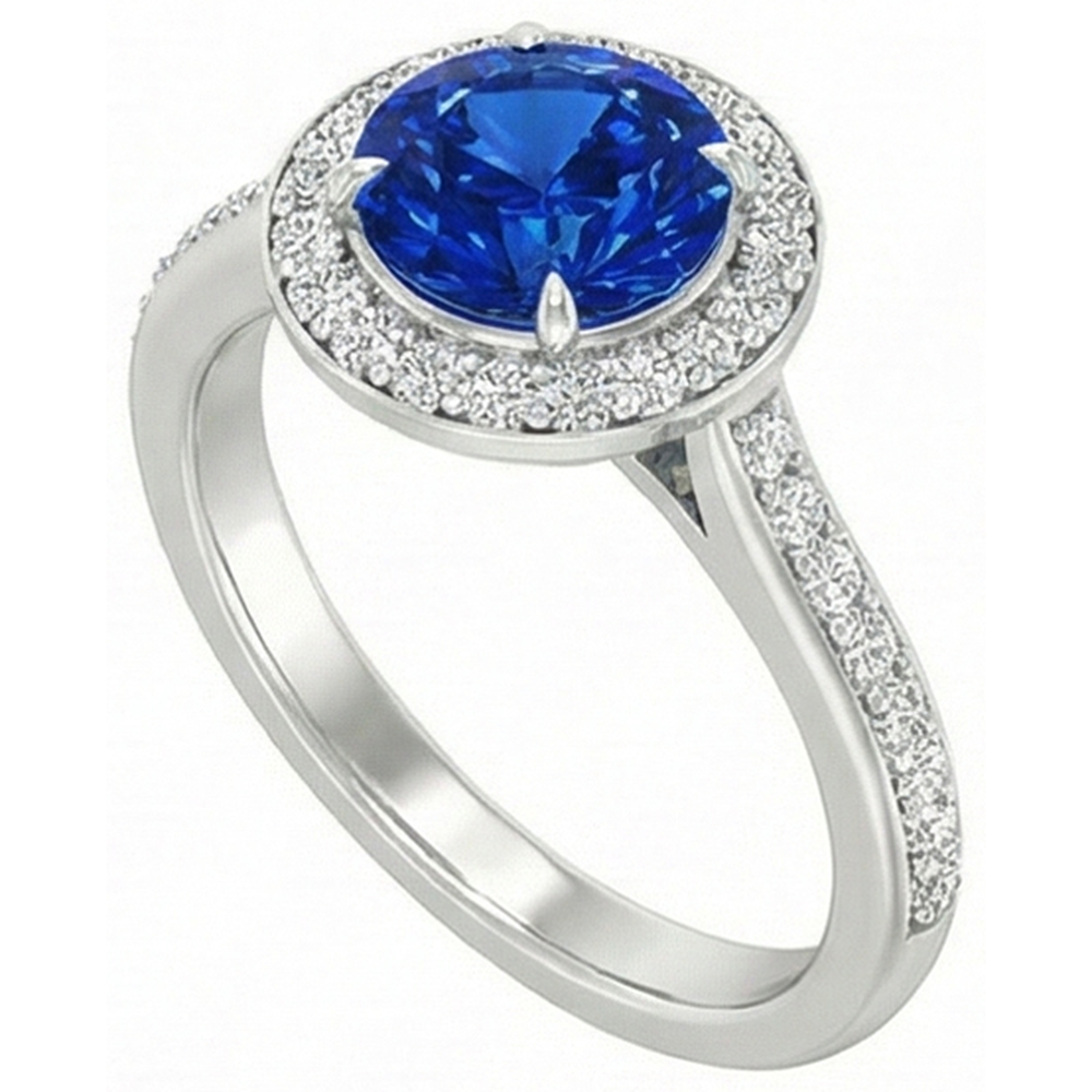 echter round diamant 1.50Karat ring Vorderansicht