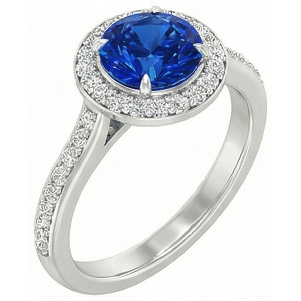 echter round diamant 1.50Karat ring Detailansicht
