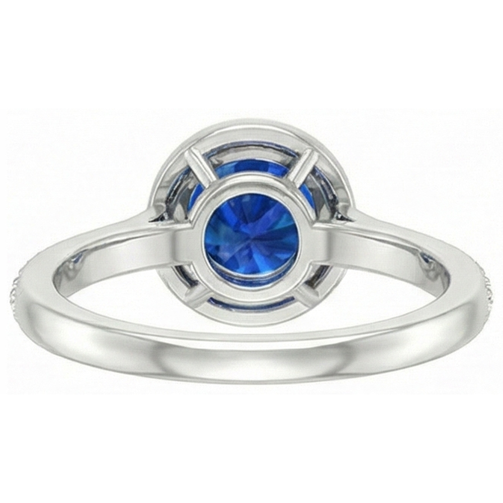 echter round diamant 1.50Karat ring auf Weiß