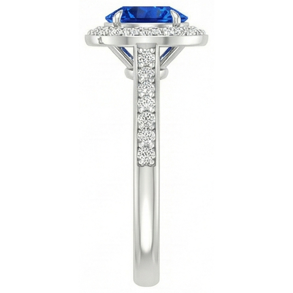 echter round diamant 1.50Karat ring Profilansicht