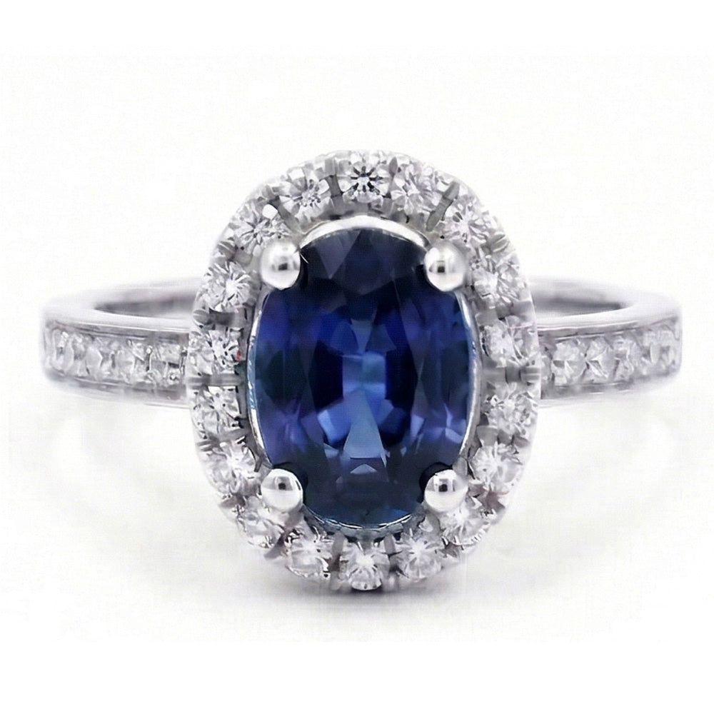 echter oval saphir 2.50Karat ring Detailansicht