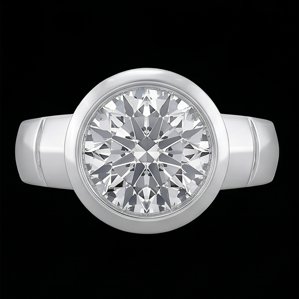 2.50 Karat Natürliche Aus der Erde Abgebauter Natürlicher Diamant Solitärring H Si1 Herrenschmuck