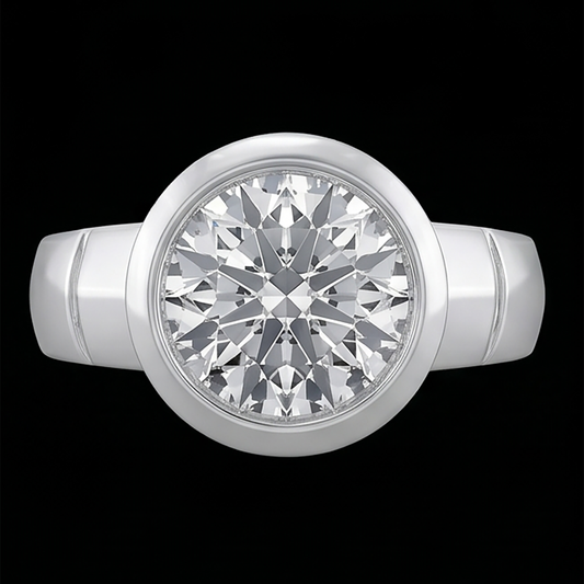 2.50 Karat Natürliche Aus der Erde Abgebauter Natürlicher Diamant Solitärring H Si1 Herrenschmuck