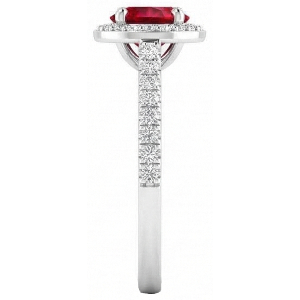 echter round rubin 2.50Karat ring mit Diamantbesatz