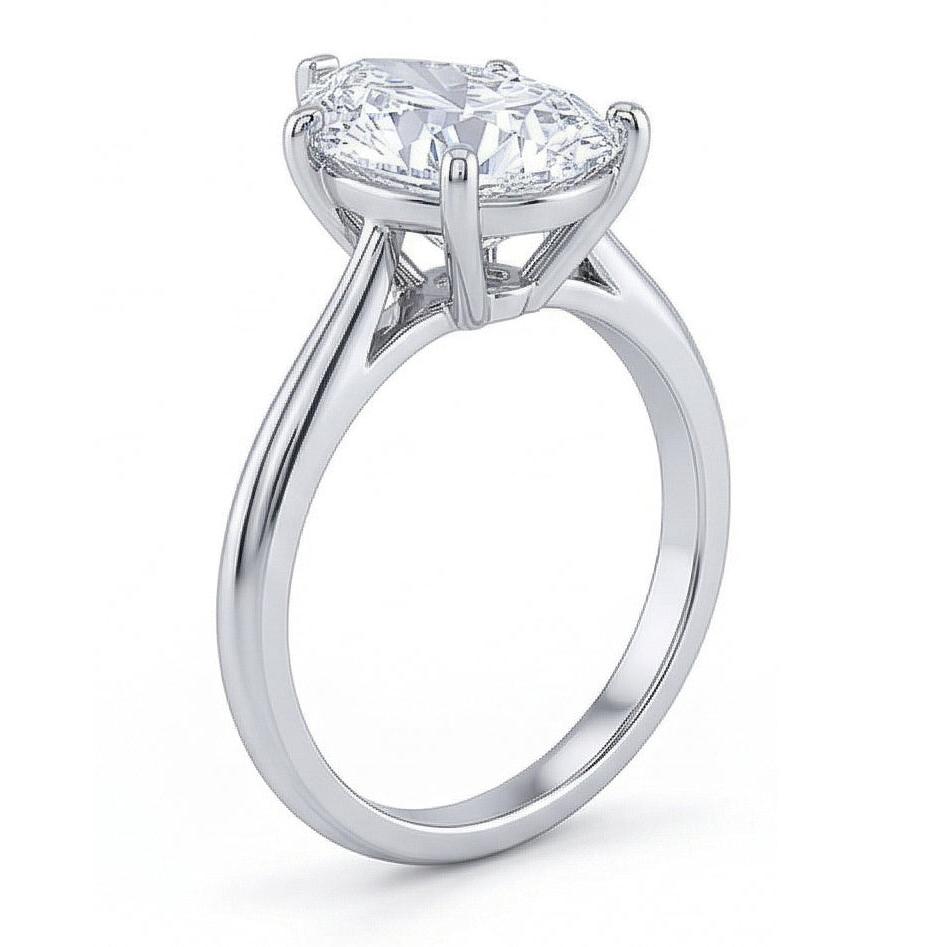 2.50 Karat Solitär-Echt Aus der Erde Abgebauter Natürlicher Diamant-Verlobungsring im Birnenschliff