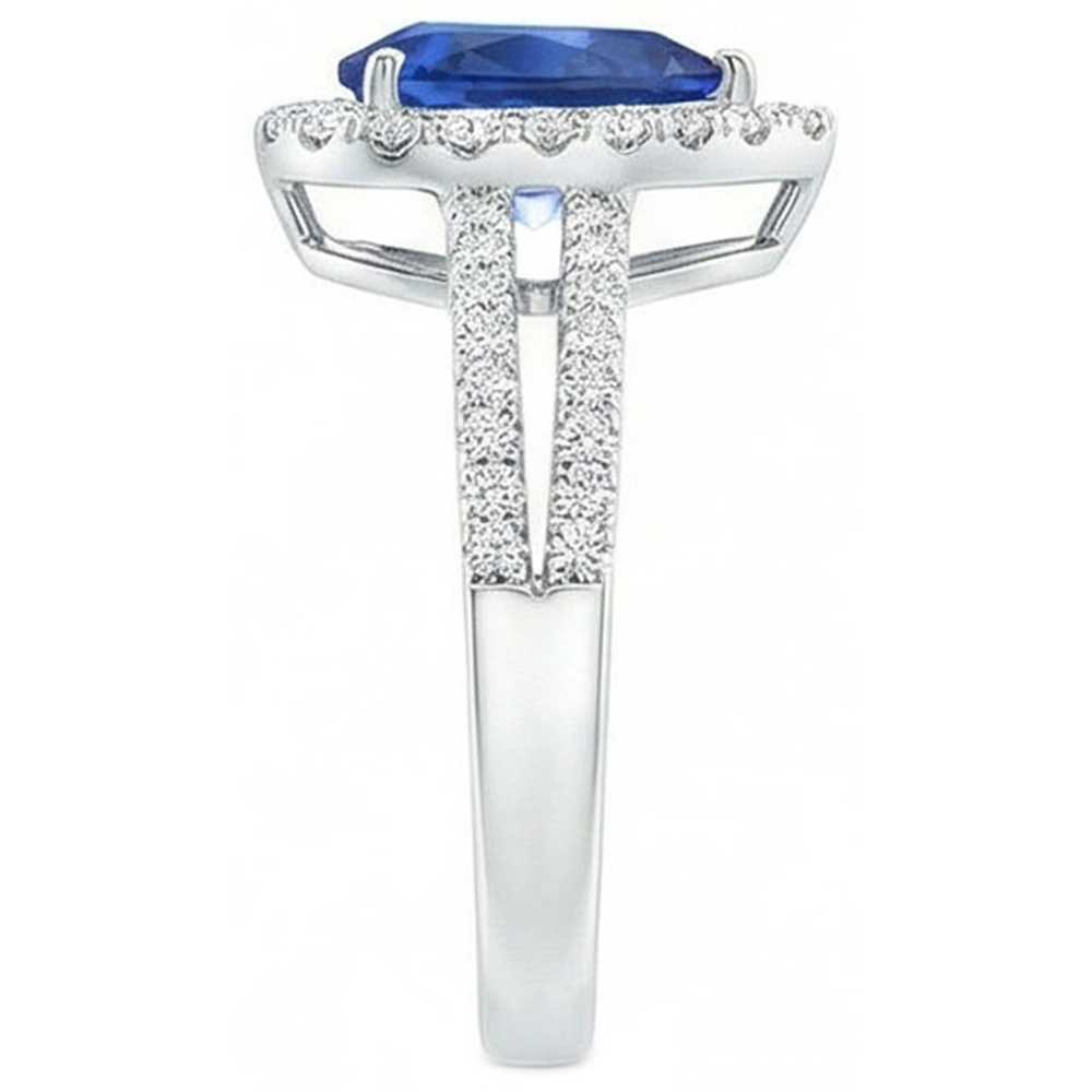 echter round diamant 2.50Karat ring Profilansicht