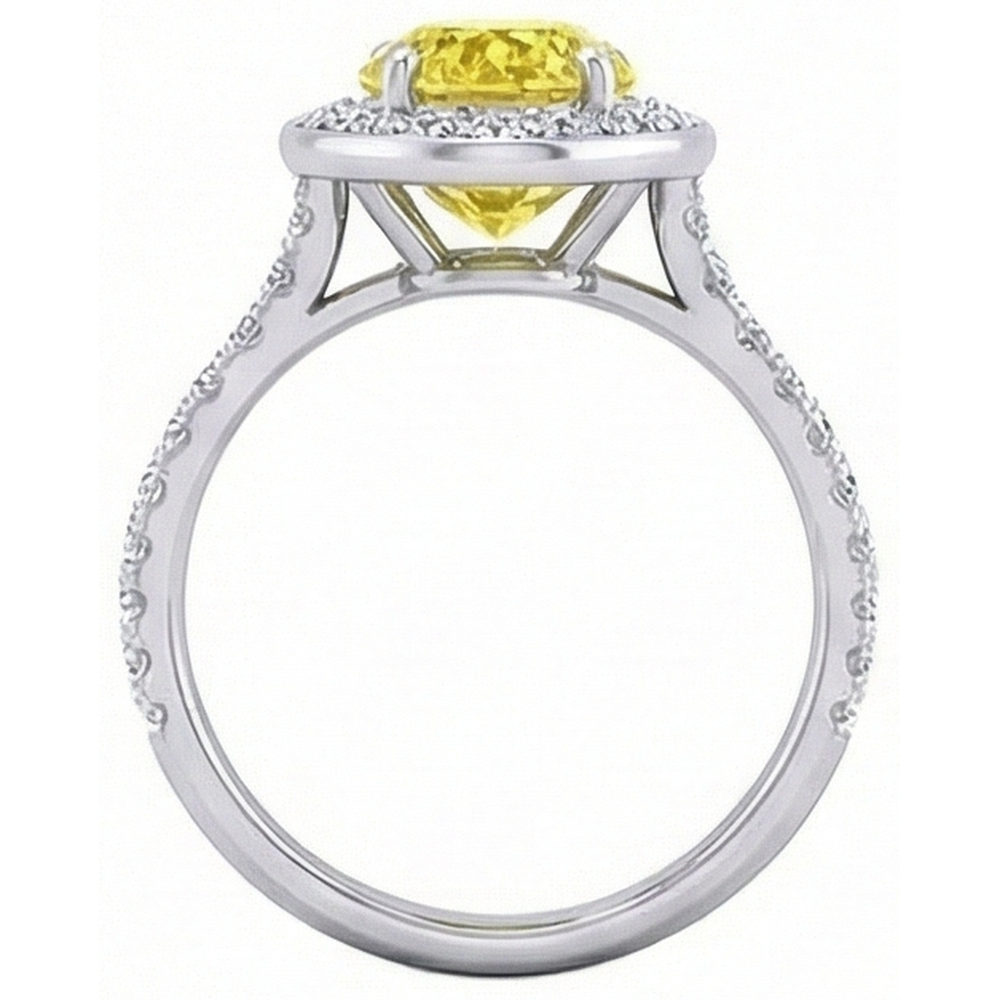 echter round saphir 2.50Karat ring Profilansicht