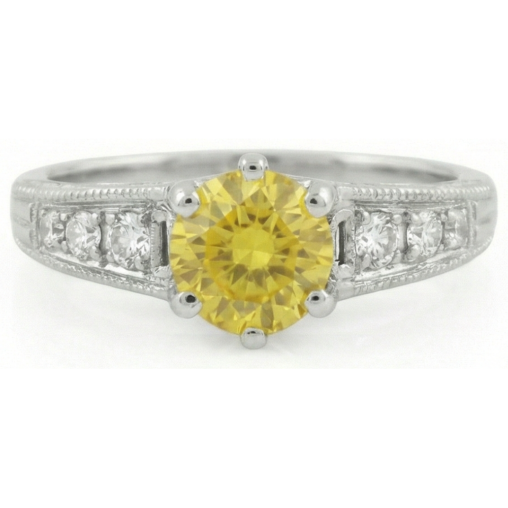echter round diamant 2.50Karat ring Vorderansicht