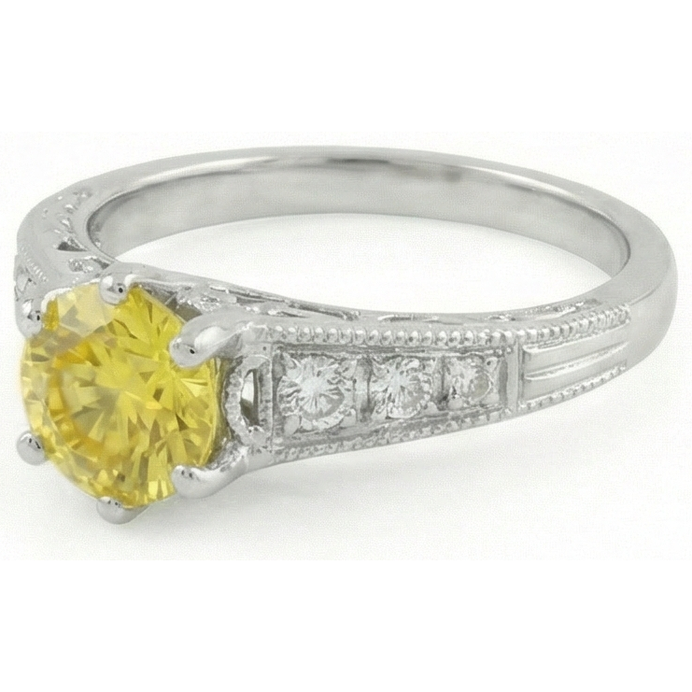 echter round diamant 2.50Karat ring Seitenansicht