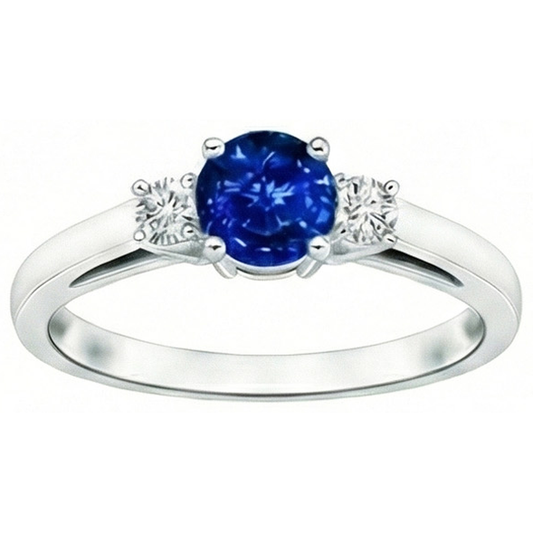 echter round diamant 2.70Karat ring Seitenansicht