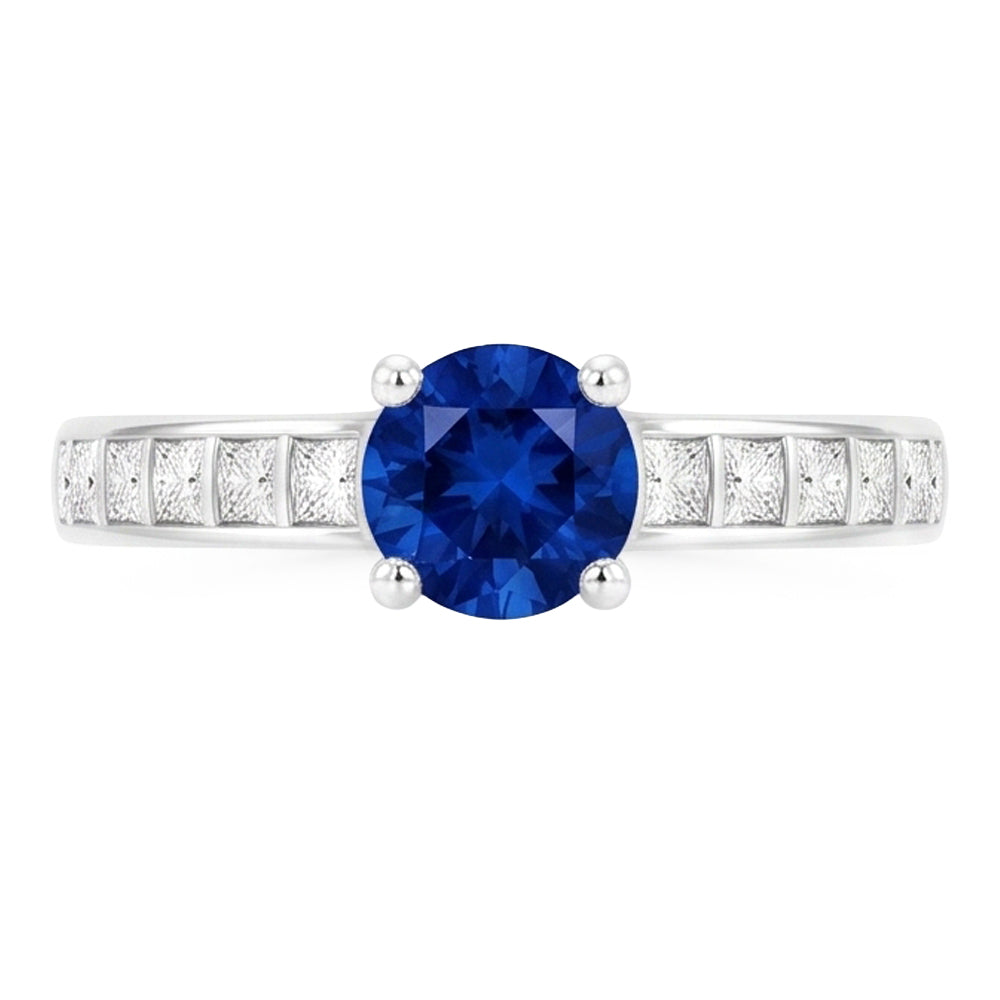2 Carat echter Ceylon-Saphir-Damenring