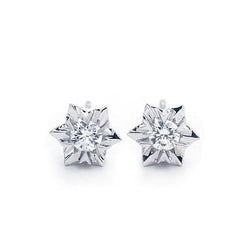 2 Carats Sparkling Runden Cut Echt Diamants Stud Earrings White Gold