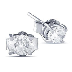 2 Carats Women Oval Echt Diamant Stud Earring White Gold Fine Jewelry