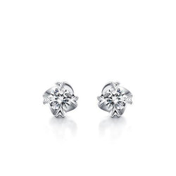 2 Ct Gorgeous Runden Cut Echt Diamants Lady Studs Earrings White Gold
