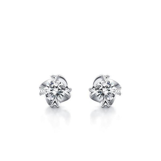 2 Ct Gorgeous Runden Cut Echt Diamants Lady Studs Earrings White Gold