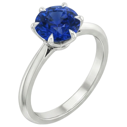 2 Ct echter Saphir-Solitärring