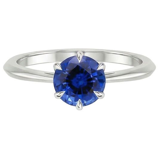 2 Ct echter Saphir-Solitärring