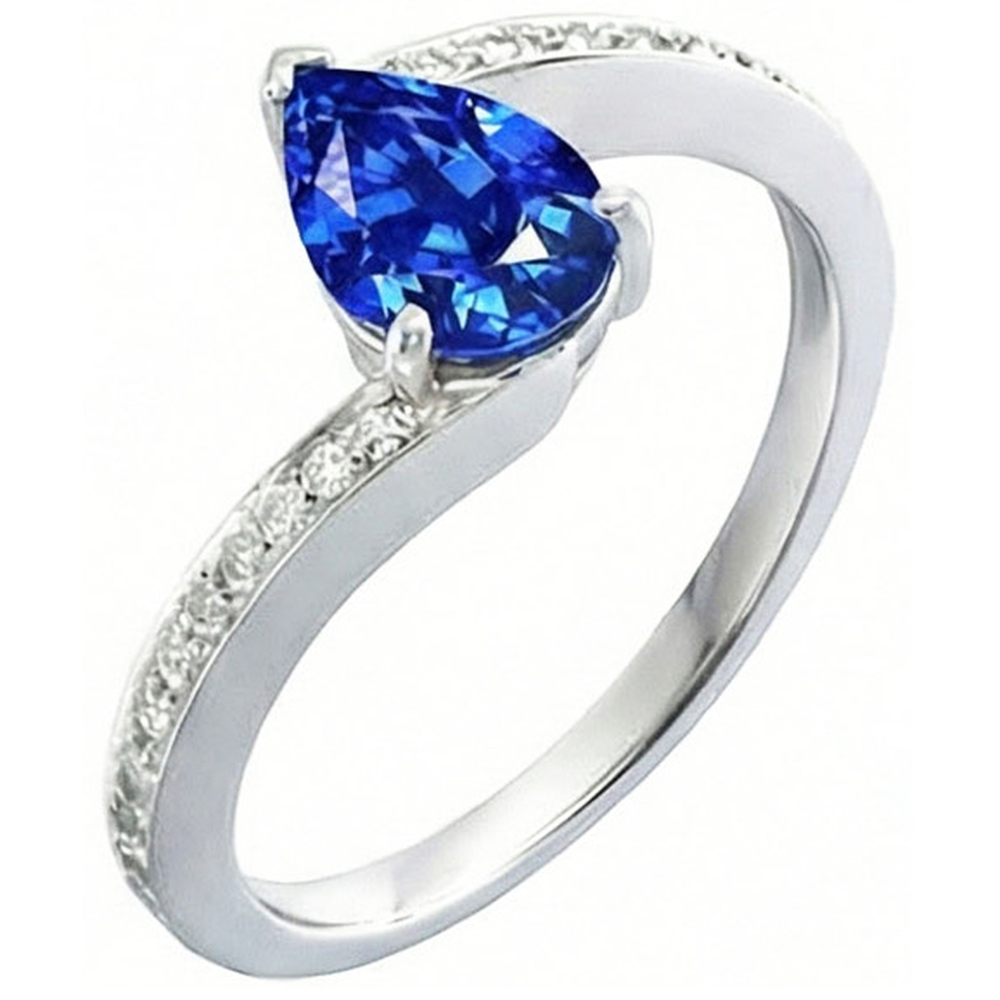 2 Ct spannungsähnlicher Saphirring