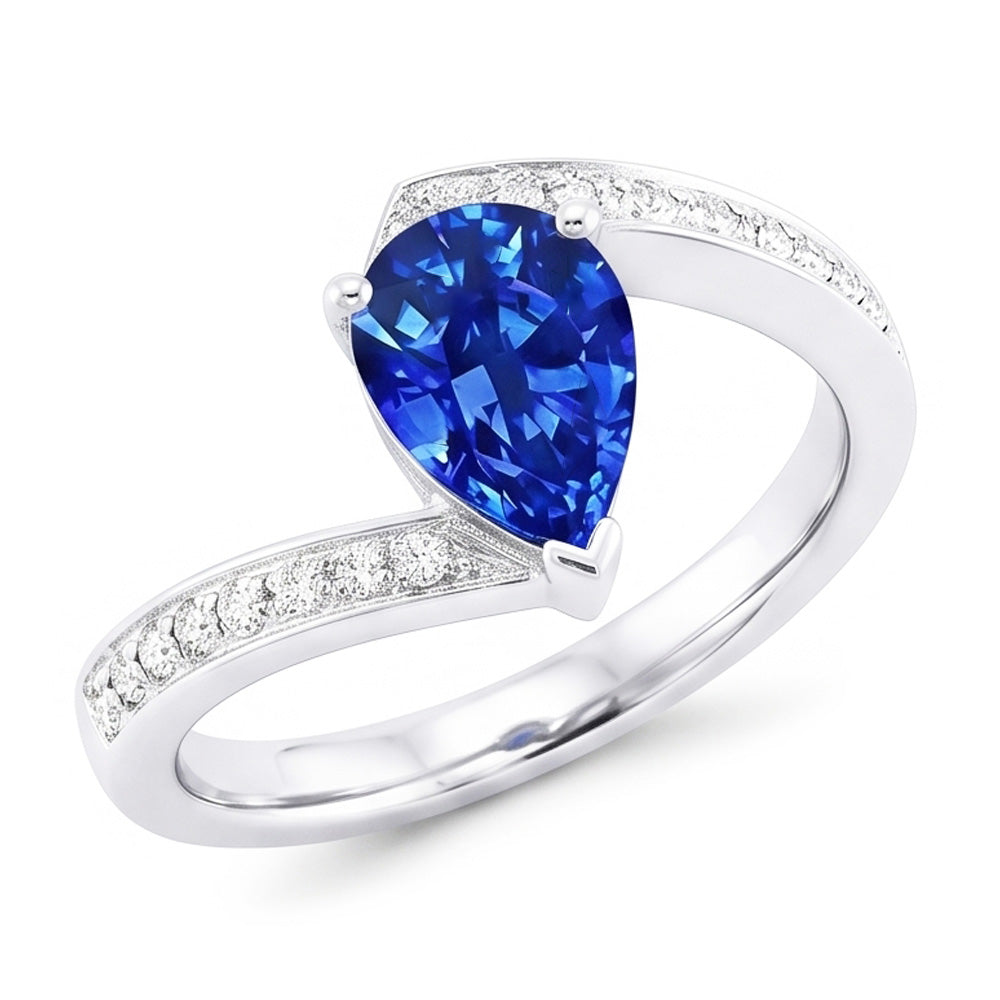 2 Ct spannungsähnlicher Saphirring