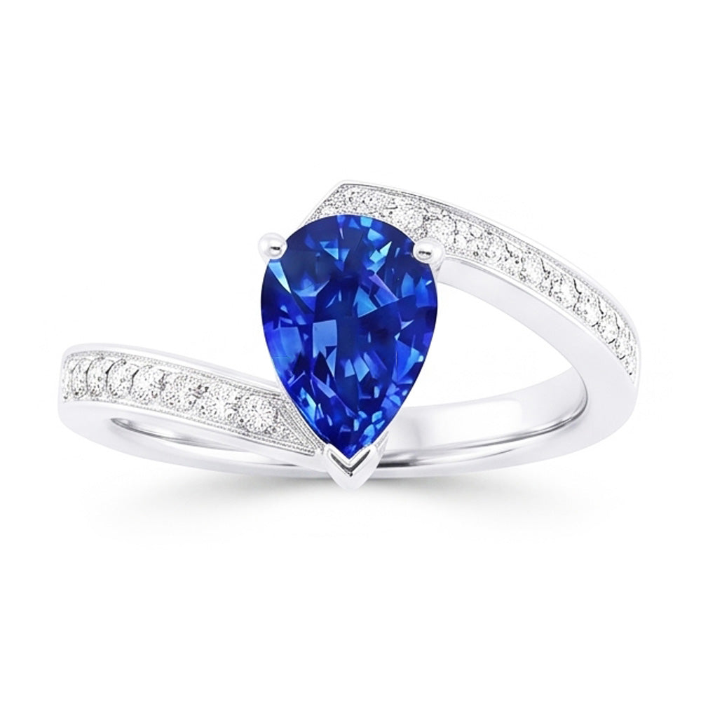 2 Ct spannungsähnlicher Saphirring