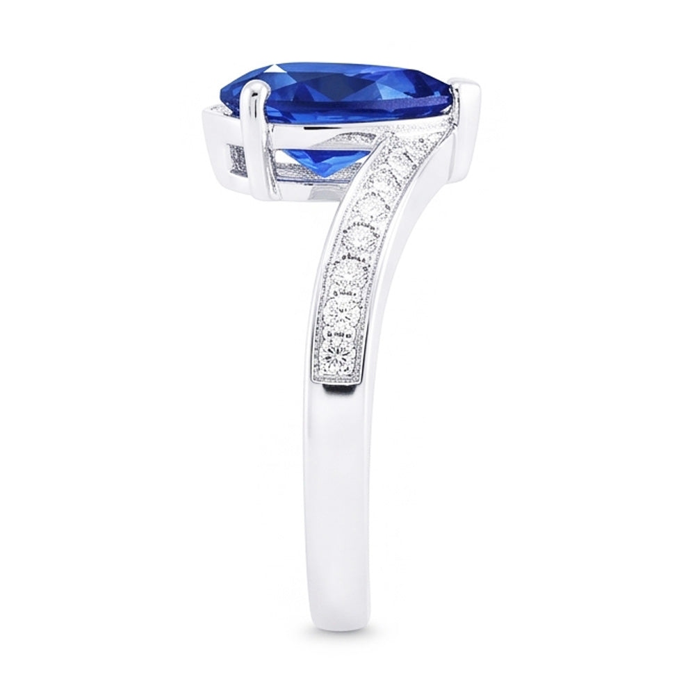 2 Ct spannungsähnlicher Saphirring