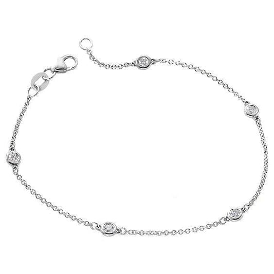 2-Karat-Echt Diamant-Meterware-Armband