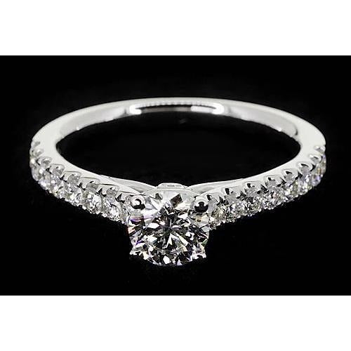 2 Karat Natürliche Runder Diamant Verlobung Ring Mit Akzenten