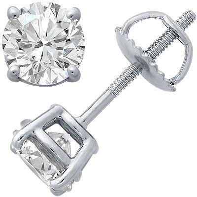 2 Karat Rundschliff Echt Diamant Ohrstecker Lady 4 Krappenfassung Schmuck