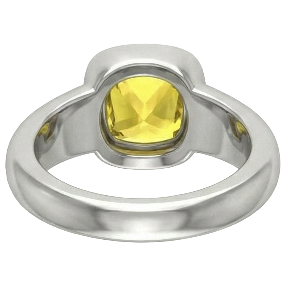 2 Karat Solitär Gelber Saphir Ring Goldschmuck