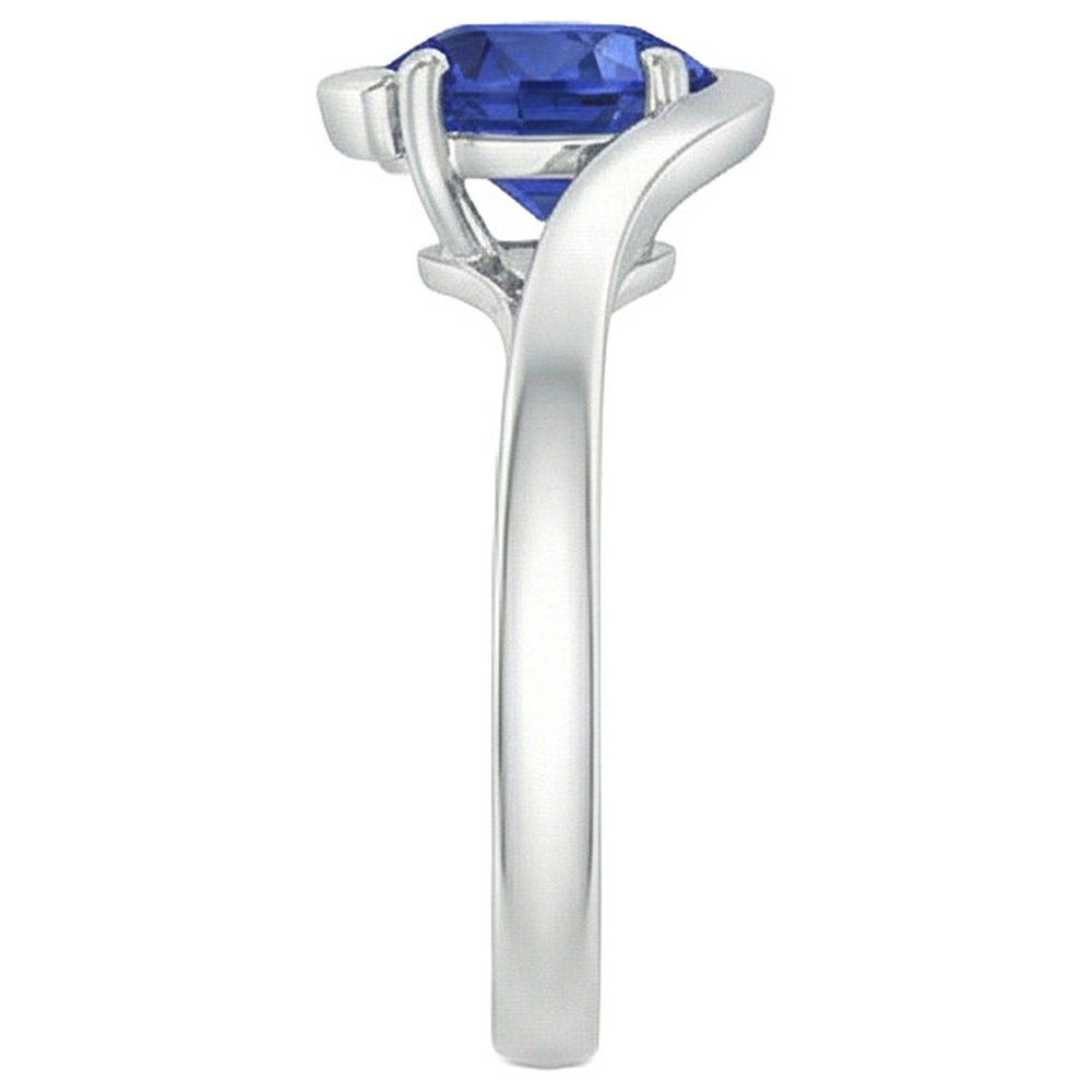 2 Karat Solitärring Ceylon Saphir Tension Style Goldschmuck