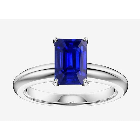 2 Karat blauer Saphir-Verlobungsring