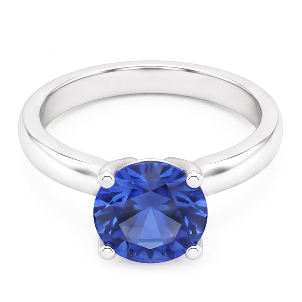 2 Karat runder Saphir-Verlobungsring