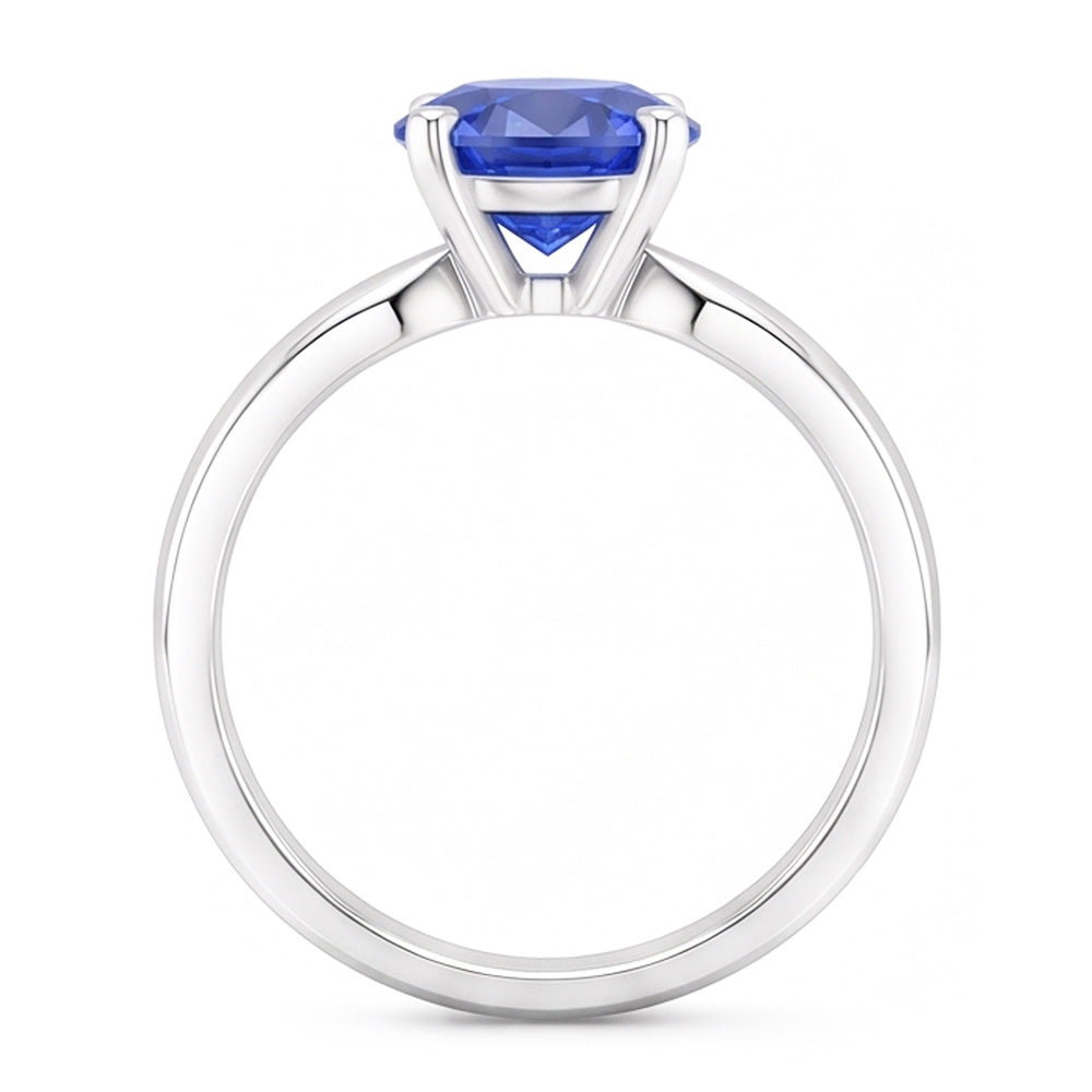 2 Karat runder Saphir-Verlobungsring