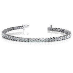 2 Krappen Set Weißer runder Echt Diamant Tennisarmband Massivgold 6 Karat