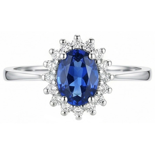 echter oval saphir 1.50Karat ring Detailansicht