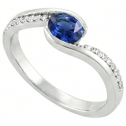 Echter Saphir Ring 1.00 Karat