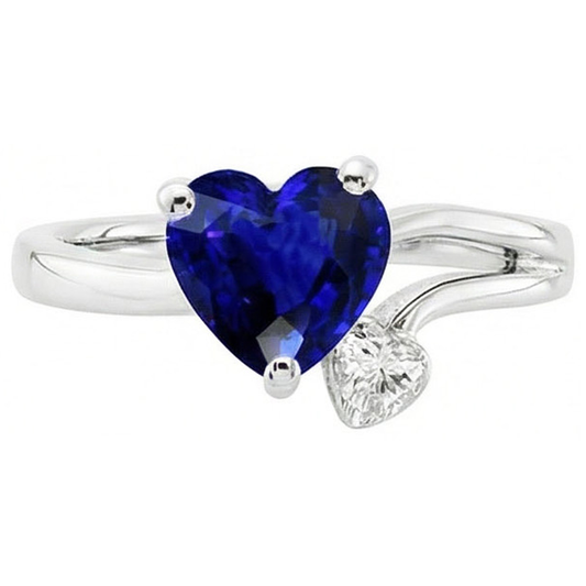 echter heart diamant 2.25Karat ring Seitenansicht