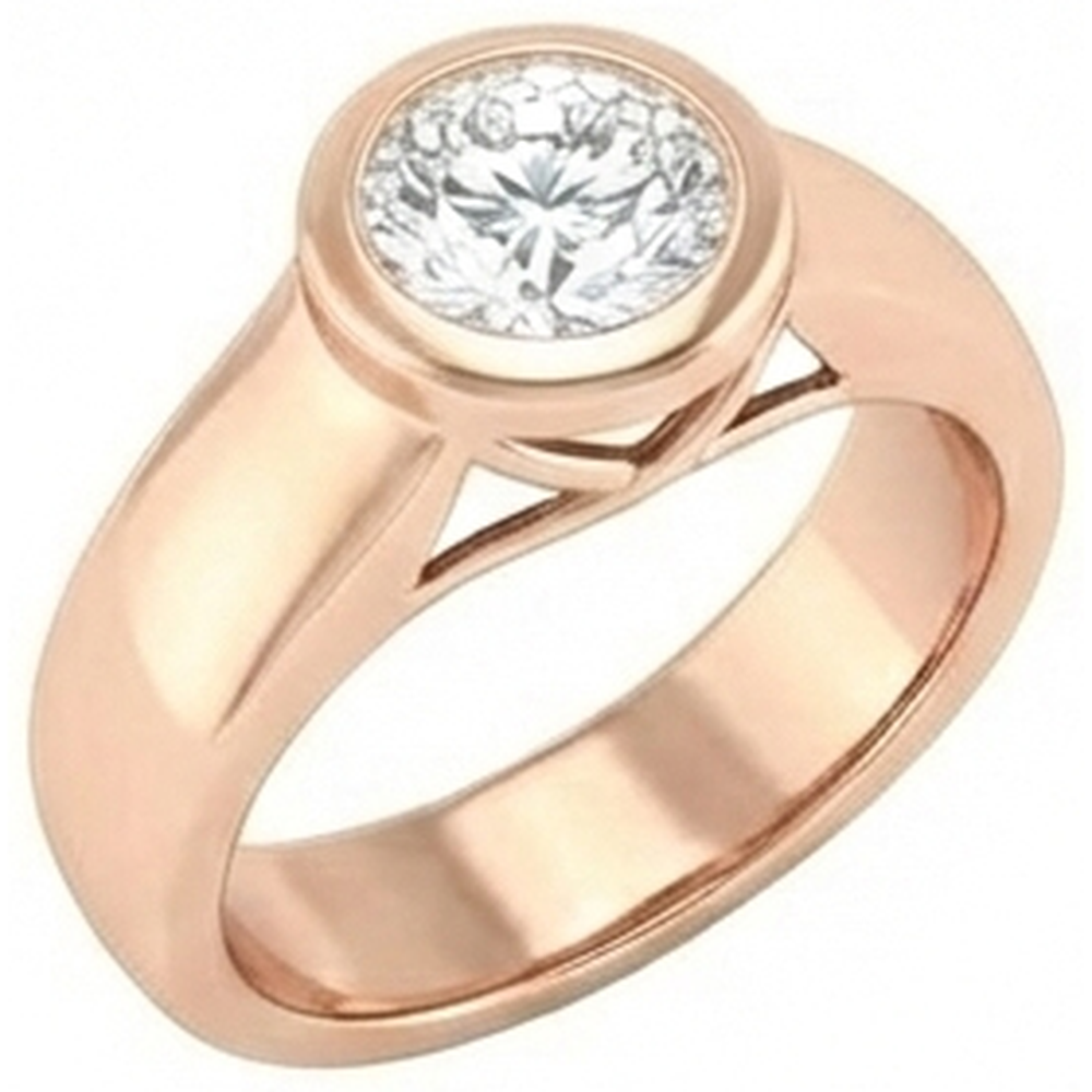 2 ct. Echt Aus der Erde Abgebauter Natürlicher Diamant-Solitär-Roségold-Ring Schmuck Neu