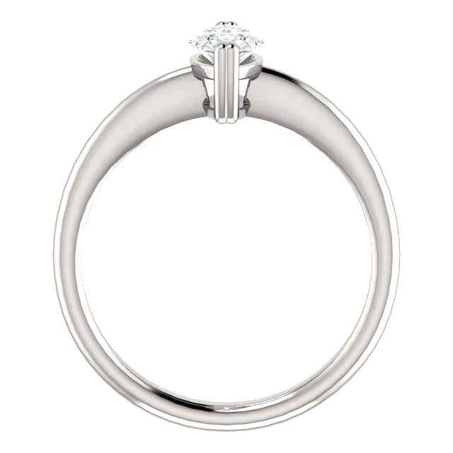 2 ct Marquise-Echt Diamant-Ehering