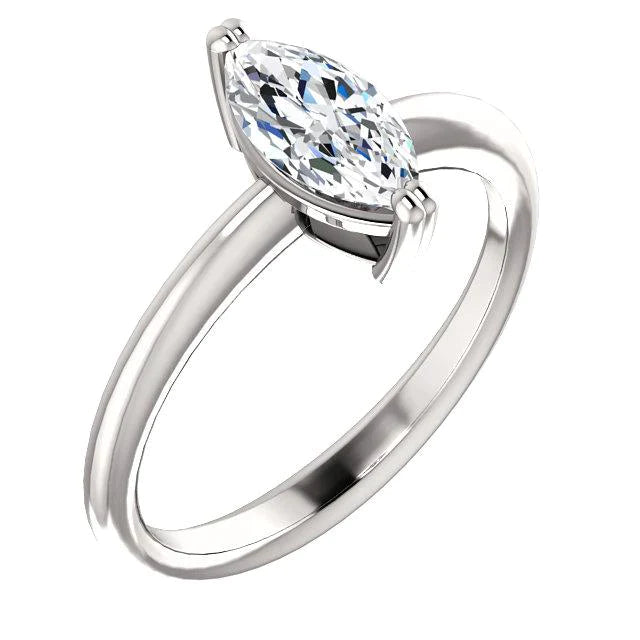 2 ct Marquise-Echt Diamant-Ehering