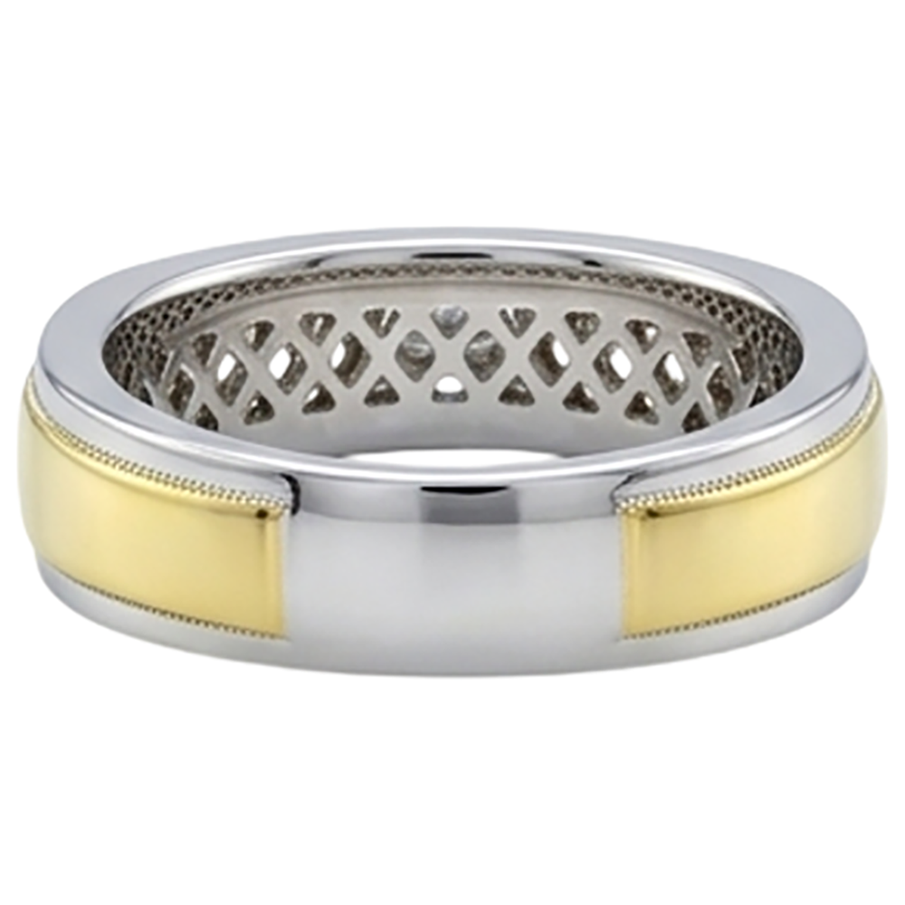 2 ct Rundschliff Echt Aus der Erde Abgebauter Natürlicher Diamant Herrenband Schmuck Neu
