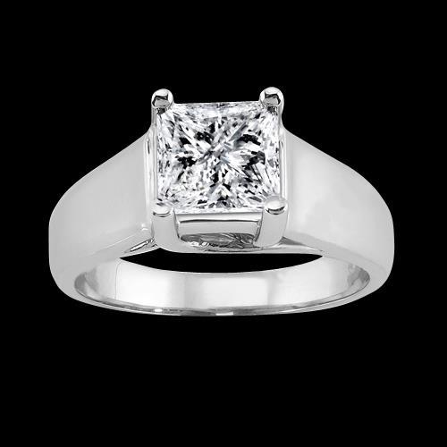 2 ct-Trellis-Fassung-Prinzessin-Echt Diamantring