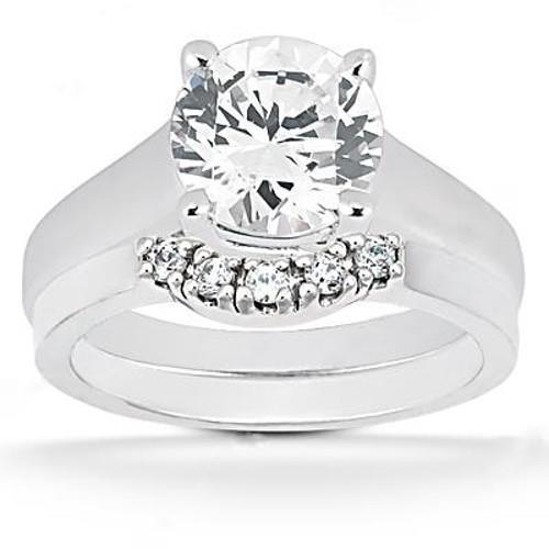 2 ct. Echt Diamanten-Verlobungsring-Set Ring Weißgold 14K