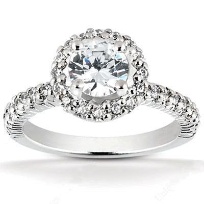 2 ct. Natürliche Aus der Erde Abgebauter Natürlicher Diamant Halo Ehering Schmuck
