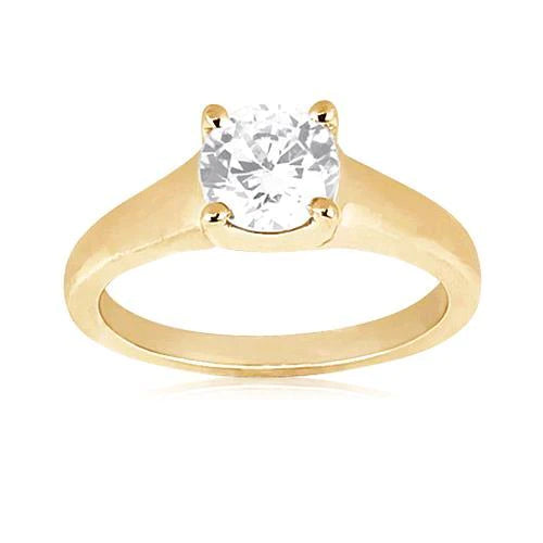 2 ct. Runder Echt Diamant-Solitärring Gelbgold Neu