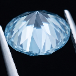 2 Karat Rundschliff Blau Verstärkter Loser Echter Diamant
