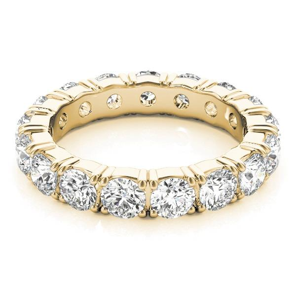 Handgefertigter Diamant Eternity Band 0,15 Karat – Seitenansicht