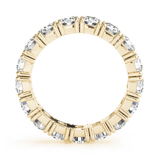 Eternity Band 14K Gelbgold mit Diamant – Frontansicht