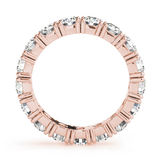 Brillanter Brillant Eternity Band 2,55 Karat – Frontansicht